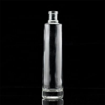 금 금 금속 뚜?? 이 있는 750ml 무거운 기반의 선명한 유리 알코올 병