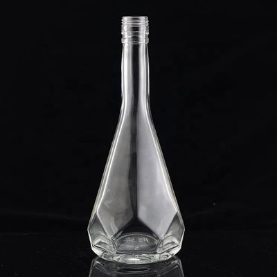 750ml 절단 모양 독특한 디자인 유리 술 병