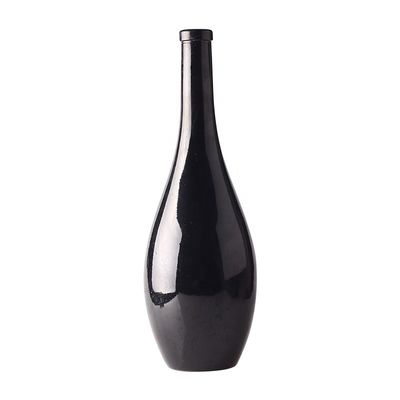 750ml 빈 검은 병 코크 입과 스프레이 유리 병