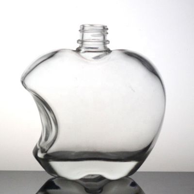맑은 사과 모양의 주스 병 500ml 플라스틱 뚜?? 이 있는 높은 플린트 유리 병