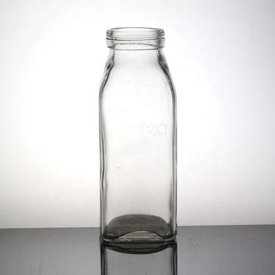 맑은 사과 모양의 주스 병 500ml 플라스틱 뚜?? 이 있는 높은 플린트 유리 병