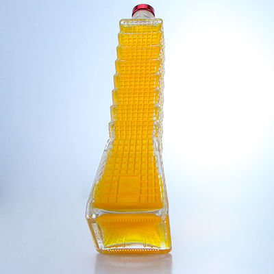워드카 브랜디 테킬라를 위한 타워 모양 유리 병