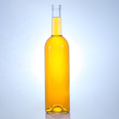 주문형 로고 유리 병 750ml 긴 목 맑은 플린트 진 럼 샴페인 음주