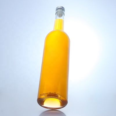 주문형 로고 유리 병 750ml 긴 목 맑은 플린트 진 럼 샴페인 음주