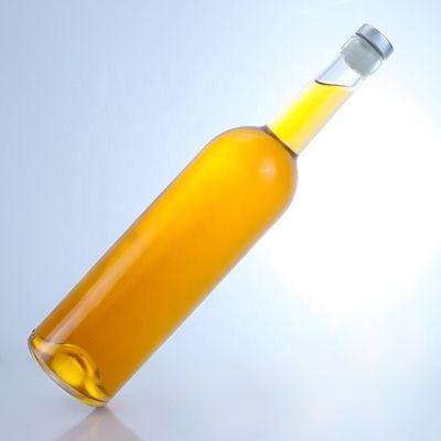 주문형 로고 유리 병 750ml 긴 목 맑은 플린트 진 럼 샴페인 음주
