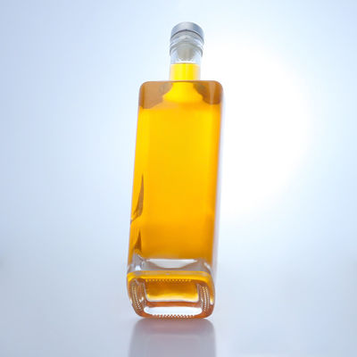 750ml 맞춤형 유리 술병 브랜디 와드카 위스키 코크 톱