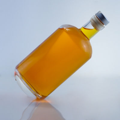 위스키 진 럼 보드카 술 병 750ml 고전 둥근 유리 코크 막대