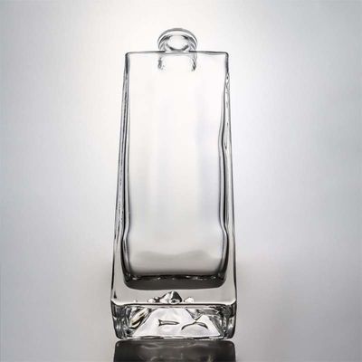 슈퍼 플린트 글래스 커스텀 마운틴 베이스 750ml 위스키 럼 유리 술병 보드카 진