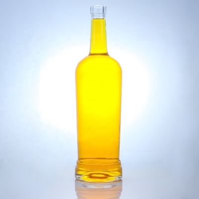 유리 기판 둥근 모양 사용자 정의 로고 긴 목 코르크가 있는 술 병