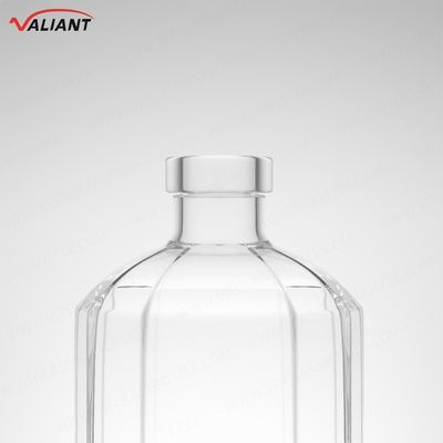럼 보드카 위스키 테킬라 진 병 250ml 수퍼 플린트 글래스 코크 및 사용자 지정 모양