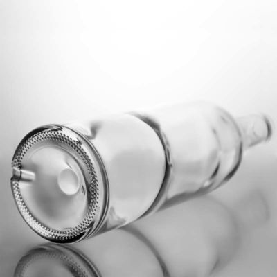 둥근 유리 술 병 500ml 750ml 보드카 위스키 진 스피릿 병 코크 막대