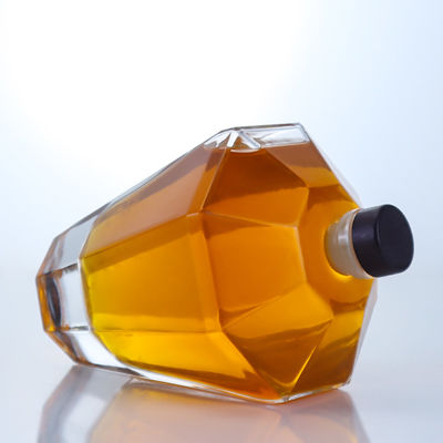 맞춤형 로고 500ml 700ml 1000ml 보드카 진 럼을위한 유리 병 독특한 사용자 지정 모양