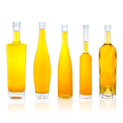 기본 재료 유리 고 목 보드카 위스키 진 럼 병 500ml 700ml 1000ml 나사 톱