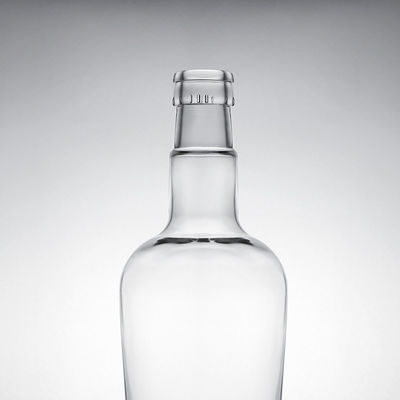 독보적인 밀폐형 코크 750ml 높은 플린트 유리 병 진 럼 샴페인 브랜디 위스키