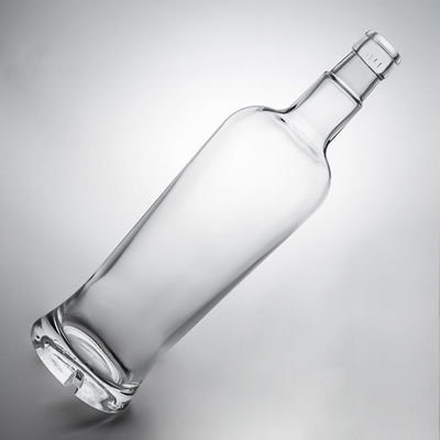 독보적인 밀폐형 코크 750ml 높은 플린트 유리 병 진 럼 샴페인 브랜디 위스키
