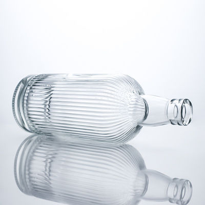 750ml 원형 유리 병 럼, 보드카, 위스키, 테킬라 진용
