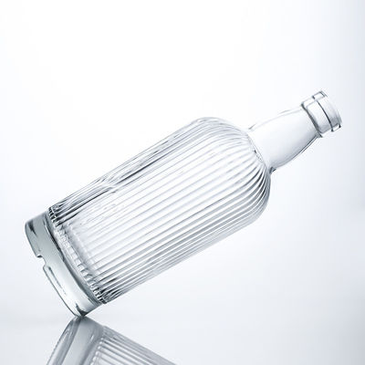 750ml 원형 유리 병 럼, 보드카, 위스키, 테킬라 진용