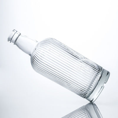 750ml 원형 유리 병 럼, 보드카, 위스키, 테킬라 진용