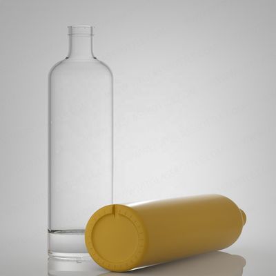 몸매 재료 유리 750ml 슈퍼 플린트 럼 보드카 위스키 테킬라 진 병 코크