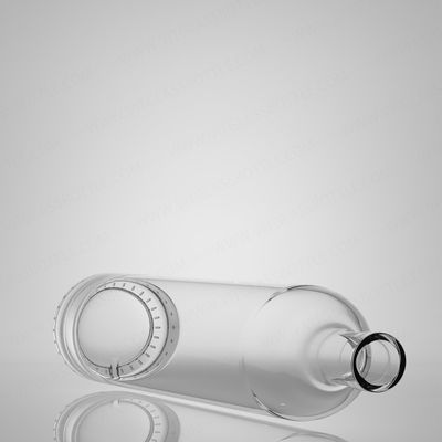 몸매 재료 유리 750ml 슈퍼 플린트 럼 보드카 위스키 테킬라 진 병 코크