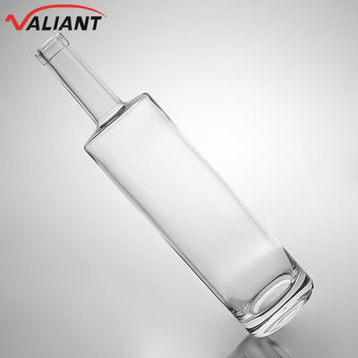 진 럼 브랜디 위스키 750ml 직선 어깨를 위한 산업 음료 유리 병