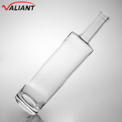 진 럼 브랜디 위스키 750ml 직선 어깨를 위한 산업 음료 유리 병