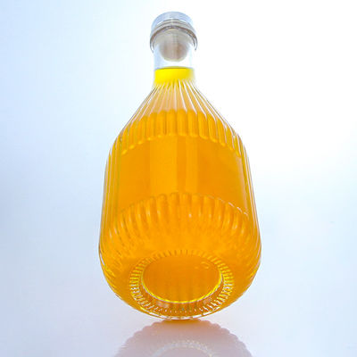 유리 둥근 모양 500ml 럼 보드카 위스키 테킬라 진 병 코크 캡