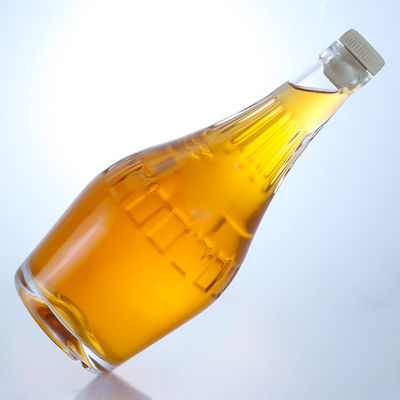 샴페인용 700ml 고급 디자인 맑은 플린트 유리 병 독특한 모양과 빈