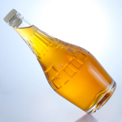 샴페인용 700ml 고급 디자인 맑은 플린트 유리 병 독특한 모양과 빈
