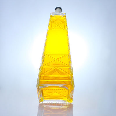 맑은 독특한 모양의 700ml 75cl 웅장한 슈퍼 플린트 럼 보드카 위스키 유리 병