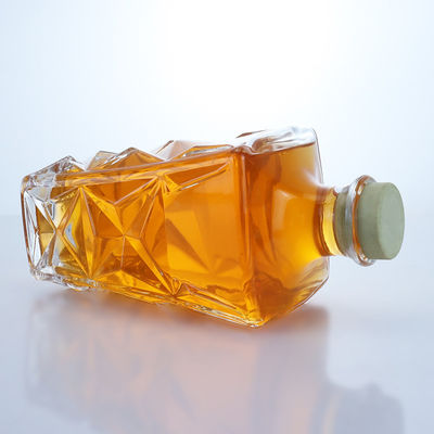 독특한 디자인 800ml 유리병 맥주 진 럼 샴페인 브랜디 위스키 클리어 플린트
