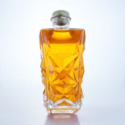 독특한 디자인 800ml 유리병 맥주 진 럼 샴페인 브랜디 위스키 클리어 플린트