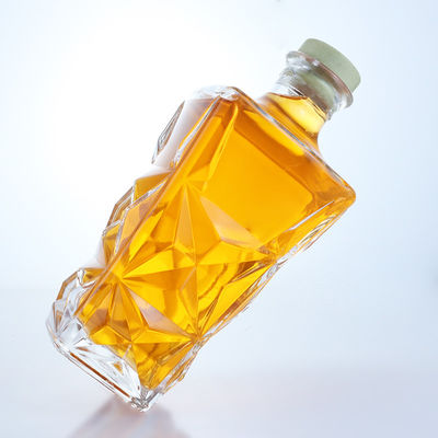 독특한 디자인 800ml 유리병 맥주 진 럼 샴페인 브랜디 위스키 클리어 플린트