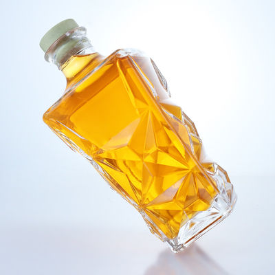 독특한 디자인 800ml 유리병 맥주 진 럼 샴페인 브랜디 위스키 클리어 플린트