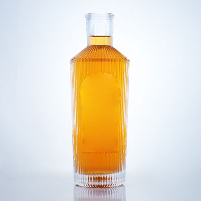 진 럼 샴페인 브랜디 위스키 음주용 700ml 독특한 디자인 플린트 유리 병