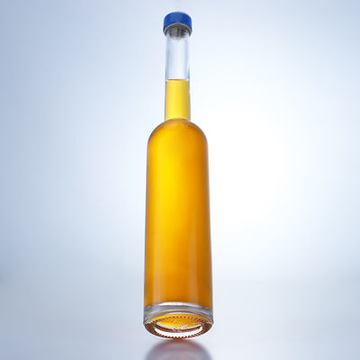 맑은 플린트 유리 목걸이 500ml 긴 목 병 진 럼 샴페인 브랜디 위스키