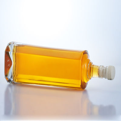 사용자 지정 로고 500ml 진 럼 샴페인 브랜디 위스키 리커를 위한 맑은 플린트 유리 병