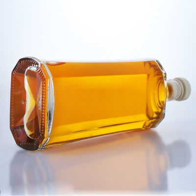 사용자 지정 로고 500ml 진 럼 샴페인 브랜디 위스키 리커를 위한 맑은 플린트 유리 병