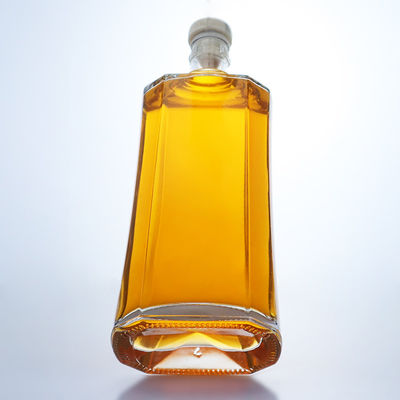 사용자 지정 로고 500ml 진 럼 샴페인 브랜디 위스키 리커를 위한 맑은 플린트 유리 병