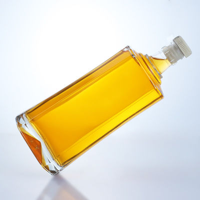 사용자 지정 로고 500ml 진 럼 샴페인 브랜디 위스키 리커를 위한 맑은 플린트 유리 병