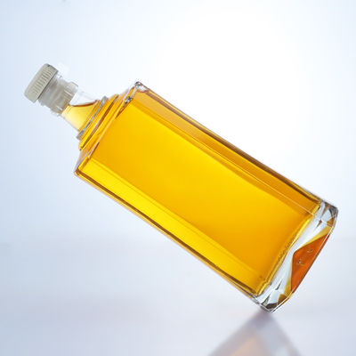 사용자 지정 로고 500ml 진 럼 샴페인 브랜디 위스키 리커를 위한 맑은 플린트 유리 병