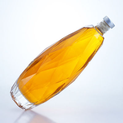 독보적인 디자인 맑은 유리 병 테킬라 진 럼 샴페인 브랜디 위스키 750ml
