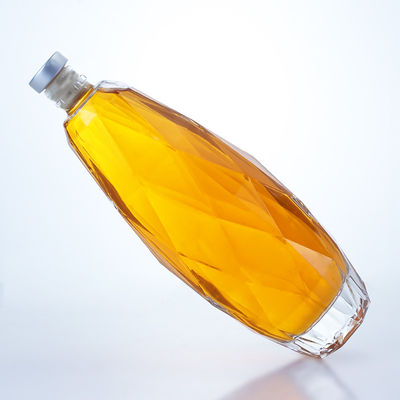 독보적인 디자인 맑은 유리 병 테킬라 진 럼 샴페인 브랜디 위스키 750ml