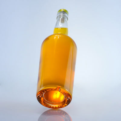 사용자 지정 로고 750ml 진 럼 샴페인 음주 맑은 플린트 둥근 유리 병