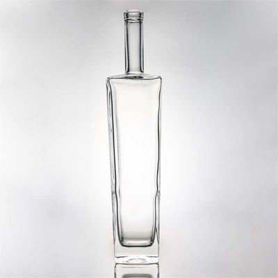 물체 재료 유리 1000ml 고 화석과 코크와 함께 정사각형 모양의 위스키 병
