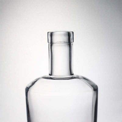 목걸이 재료 유리 750ml 둥근 모양의 선명한 플린트 병