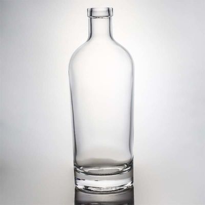 스크루 캡 750ml 1000ml 맑은 플린트 진 럼 샴페인 술 유리 병과 나무 코크