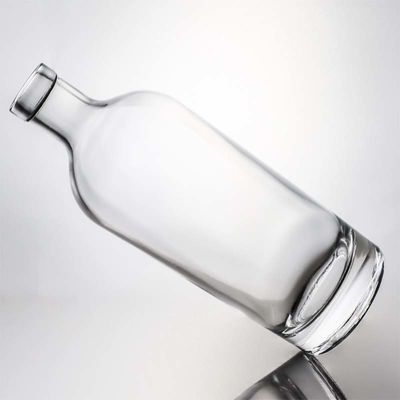 스크루 캡 750ml 1000ml 맑은 플린트 진 럼 샴페인 술 유리 병과 나무 코크