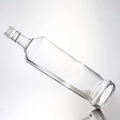 데칼 맞춤형 둥근 모양 730ml 1000ml 빈 높은 플린트 진 럼 보드카 위스키 브랜디 리커 유리 병 코크 밀폐 유형
