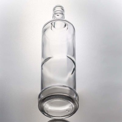 데칼 맞춤형 둥근 모양 730ml 1000ml 빈 높은 플린트 진 럼 보드카 위스키 브랜디 리커 유리 병 코크 밀폐 유형